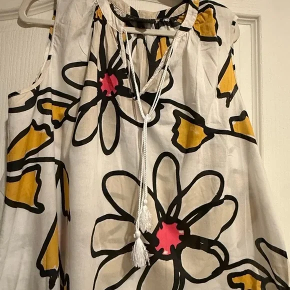 Lane Bryant White and Yellow Floral Blouse - Picture 6 of 7
